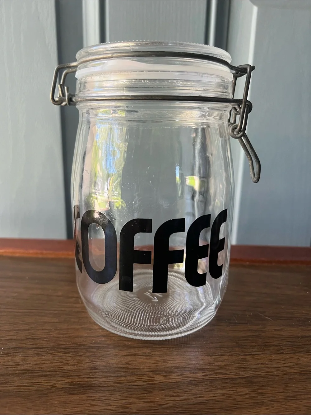 Vintage (Carlton) Glass Storage Jars -  Coffee 1L, Sugar 1.5L, Tea 3/4L